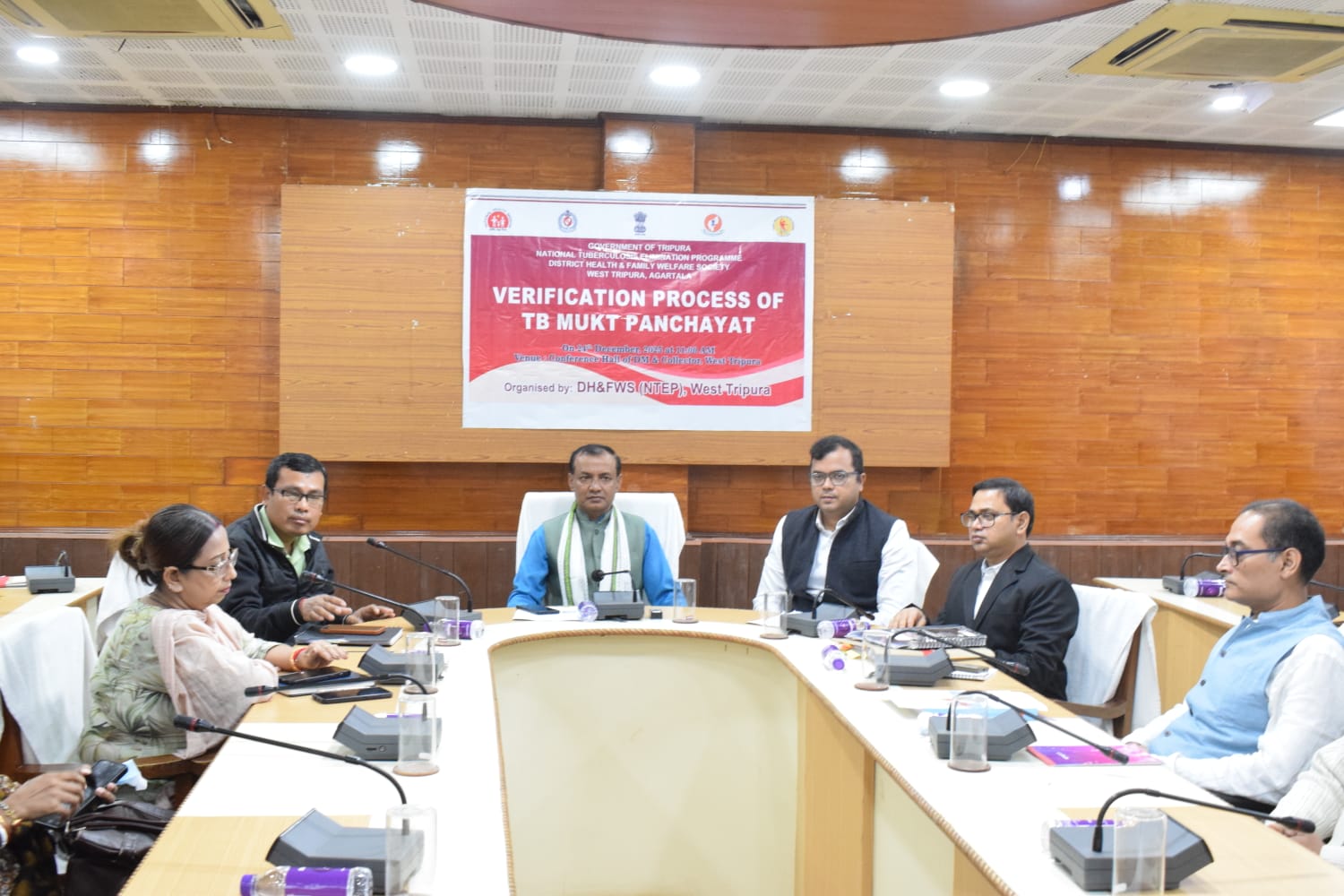 Meeting on verification process of TB Mukta Panchayat held at Zilla Sabhadhipati office in Agartala on December 24.